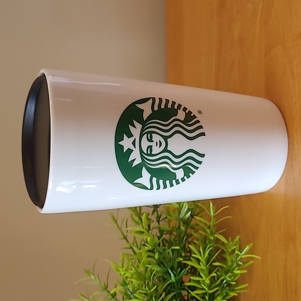 STARBUCKS 2021 Siren Mermaid Logo Ceramic Travel Tumbler With Lid